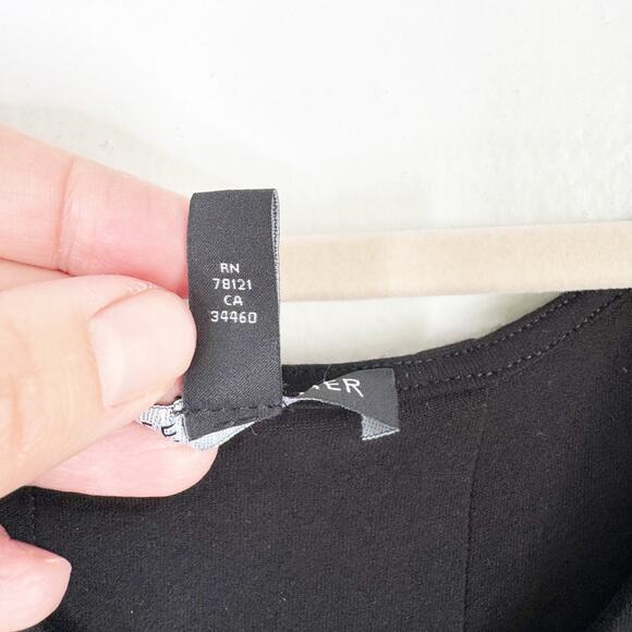 Eileen Fisher Black Classic Sleeveless Swing Dress Viscose Lycra Back Detail M - Picture 3 of 11